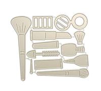 Pochoir de découpe pour pinceaux de maquillage et de rouge à lèvres - Pochoir pour album de scrapbooking - Cartes de vœux faites à la main - Gaufrage - Projets d'artisanat - Matrices de découpe pour