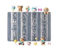 Pochoir de design d'ongles, modèle de conception d'ongles 3D, pour fabrication de breloques avec motif d'ours, accessoires de manucure pour femmes, pour mariage, voyage et maison avec modèles de