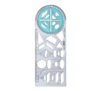 Pochoir de dessin géométrique Ensemble de 11 pièces avec règle et pochoirs flexibles, idéal pour les mathématiques créatives et le dessin précis, y compris les sacs de rangement