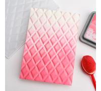 Pochoir de gaufrage 3D pour la création de cartes - Motifs créatifs en forme de diamant avec fond texturé - Pochoir en plastique pour scrapbooking DIY, loisirs créatifs, loisirs artisanaux