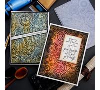 Pochoir de gaufrage 3D pour la création de cartes - Textures à effet rétro industriel - Fond vintage - Pochoir en plastique pour scrapbooking DIY, loisirs créatifs, loisirs artisanaux, fournitures