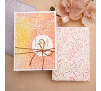Pochoir de gaufrage 3D pour la création de cartes - Textures, motifs floraux, arrière-plan fleuri - Pochoir en plastique pour scrapbooking DIY, loisirs créatifs en papier, loisirs créatifs faits main