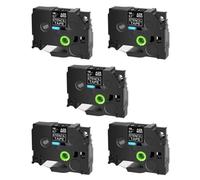 Pochoir de Gravure Compatible avec étiquettes, 5 pièces, 18-36mm, Compatible avec STe-141 STe151 161, Noir sur Transparent, Compatible avec PT-D450 D600, Fabricant d'étiquettes(5PK 18mm)