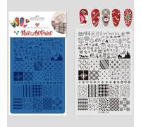 Pochoir De Gravure En Métal Modèle D'art 'ongles Festif Professionnel Pour Des Conceptions Fête Noël Conception Pochoir 'ongle Renne