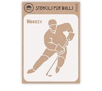 Pochoir de hockey, 16,51 x 20,32 cm (M) - Pour athlète, joueur de hockey sur glace, palet, citation, pochoir pour peinture