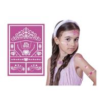 Pochoir de maquillage princesse rose pour enfants 14x20 cm