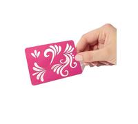 SI SI LA PAILLETTE Pochoir de Maquillage réutilisable Arabesque - Rose - Taille Unique