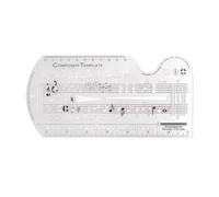 Pochoir de modèle de composition pour auteur de chansons, règle de feuille de dessin musical, règle de courbe à double échelle pour les compositeurs et les amateurs de musique