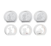 Pochoir de moulage de hare - 3 pièces récipient flexible en silicone, base de porte-bougie de vacances, conteneur de sculpture décoratif | Création d'ornement fait à la main studio professionnel