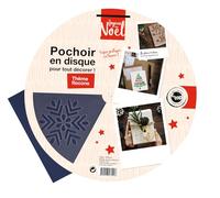 Pochoir de Noël 25 cm Flocons 5,5 à 8,5 cm