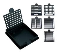 Pochoir de notes adhésives compatible avec les blocs adhésifs Post-It 7,6 x 7,6 cm avec boîte à cinq lignes, gadget de bureau pour la maison et le bureau