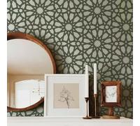 Pochoir de peinture murale de grande taille, 40 cm x 70 cm, modèle marocain réutilisable en plastique, motif géométrique, papier peint à motif géométrique, bricolage, décoration d'intérieur, meubles