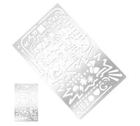 Pochoir de planificateur, fournitures de journal creux, modèles de scrapbooking portables - Pour adolescents, adultes, designers, artistes, étudiants, enseignants avec une construction en acier