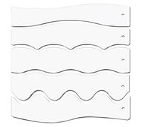 Pochoir de quilting de vague, règle de bord - Modèle de courtepointe en acrylique | Règle de courtepointe en acrylique 5 pièces facile à utiliser Règle de courtepointe portable, modèle de règle de