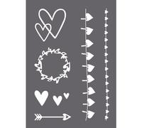 Pochoir De Sérigraphie Coeur A4, 1 Pochoir+1 Spatule,