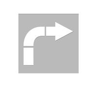 Pochoir de Signalisation et Balisage - Flèche Courbe pour Marquage au Sol - PVC