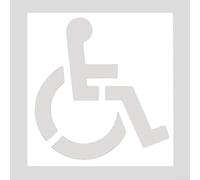 Pochoir de stationnement pour handicap de 91,4 cm fabriqué en silicone souple pour un marquage précis de l'espace de stationnement, adapté pour les applications d'asphalte et de béton