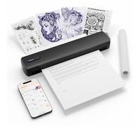 Pochoir de tatouage portable pour imprimante thermique - Machine de transfert sans fil Bluetooth prend en charge les formats A4 A5 de 8,5 x 11 lettres - Parfait pour les tatoueurs d'affaires, les