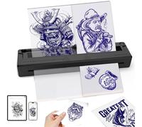 Pochoir de tatouage portable sans fil Bluetooth thermique avec 10 feuilles de papier de transfert