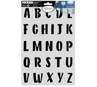 3 pochoirs de décoration - Alphabet - 20 x 30 cm Blanc