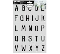 Pochoir Déco Textile Vêtements Alphabet 1 20 x 30 cm