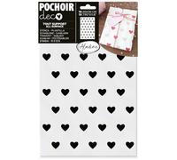 Pochoir Déco Textile Vêtements Cœurs