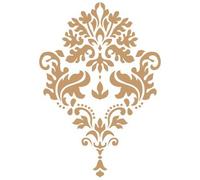 Pochoir décoratif damassé 040 - Dimensions : 20 x 30 cm - Dimensions du motif : 17,7 x 25,6 cm