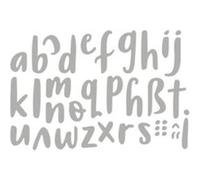 Pochoir d'embossage alphabet minuscule 0,5 à 2,8cm 29 pièces - rayher G