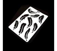 Pochoir En Forme De Plume Pour Enfants, Outils D'apprentissage, Modèle De Dessin, Plaque En Plastique Mince, Le Matériau N'est Pas Déformé, Carrelage