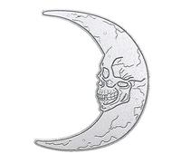 Pochoir en métal de qualité supérieure pour Halloween, motif tête de mort et lune pour scrapbooking, loisirs créatifs, fabrication de cartes - Design de précision durable pour décoration de fête
