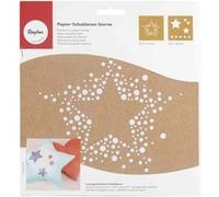 Pochoir en papier 20,3 x 20,3 cm - étoiles - Rayher Transparent G