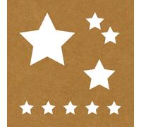 Pochoir en papier 20,3 x 20,3 cm - étoiles - Rayher Transparent G