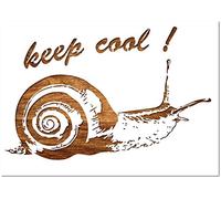 POCHOIR EN PLASTIQUE MYLAR Format 21 * 15 cm : Motif escargot Keep cool
