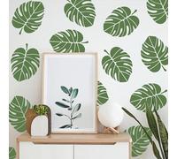 Pochoir en plastique réutilisable pour mur - Motif feuille de Monstera - 30 x 23 cm - Pour décoration murale ou chambre d'enfant