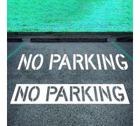 Pochoir en silicone No Parking 30,5 cm pour voies de feu - Outil de marquage d'asphalte réutilisable 40 x 226 cm