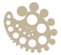 Pochoir Essential 006 cercles Taille du pochoir : 20 x 30 cm Taille du motif : 18 x 22 cm