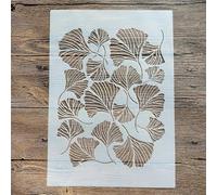 Pochoir feuille A4 29 x 21 cm Mandala Ginkgo pour peinture, pochoirs, album photo, papier gaufré, cartes artisanales