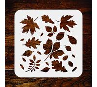 Pochoir Feuilles 16,5 x 16,5 cm Réutilisable Automne Automne Fall Flora Wall Pochoir
