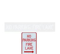 Pochoir Fire Lane - Outil de marquage transparent et précis | Pochoir réutilisable pour entrepôt, école, hôpital, allée, quai de chargement, route privée, usine, sports de sol