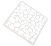 Pochoir Géométrique PET Blanc, Motifs Découpés Irréguliers pour Murs | Modèle Réutilisable, Tracés Précis, Usage sur Carrelage, Toile et Cartes, Lot Simple