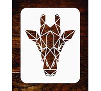 Pochoir Girafe - 26,5 x 30,5 cm - Réutilisable - Motif géométrique africain - Pour projets de papier, scrapbooking, journal, murs, sols, tissus, meubles, verre, bois, etc.