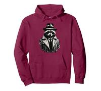 Pochoir Graffiti Spray Street Art Underground Urban Racoon Sweat à Capuche, Unisexe pour Adultes, Marron, M