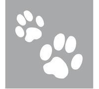 Pochoir - Graine Créative - Patte de Chat - 8 x 8 cm - Plastique