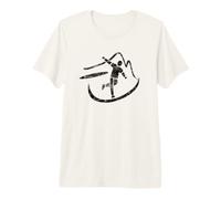 Pochoir Graphique Distressed Minimalist Disc Golf T-Shirt Haut de Gamme
