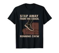 Pochoir Graphique Step Away from Couch Running Crew T-Shirt
