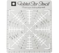 Pochoir guide en forme d'étoile plié, modèle de matelassage de qualité supérieure pour projets de bricolage, outil de patchwork avec angles de 45/90° (22,9 x 27,9 cm)