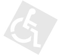 Pochoir handicap pour stationnement - Pochoirs en silicone pour peinture | Modèle de symbole de fauteuil roulant réutilisable flexible pliable pour trottoir, garage, béton
