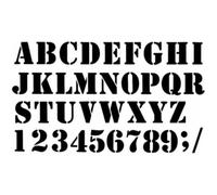 Pochoir home déco 42x25 cm MAJUSCULE Alphabet industriel SISSI SCRAPBOOKING 4CM