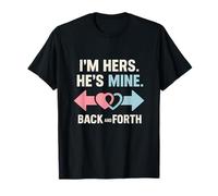 Pochoir imprimé cœur I'm Hers He's Mine T-Shirt