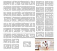Pochoir Lettre Alphabet Pochoirs Pour Peinture Stencil Chiffre 45 Pcs Dessin Stencils Lettres Pochoirs Scrapbooking Plastique Pochoir Bullet Journal Pour Carnets de Notes Agenda Journal Mur